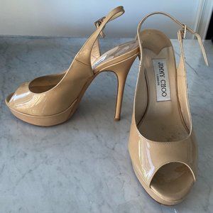 Jimmy Choo Nova 100 Nude Sandal